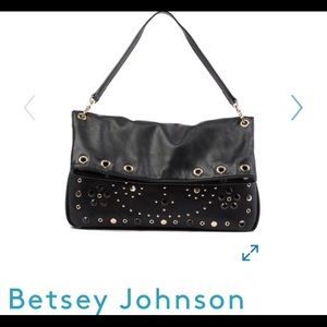 Black Betsy Johnson Convertible Tote